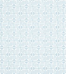 Labyrinth Velvet Fabric by Thibaut Spa Blue