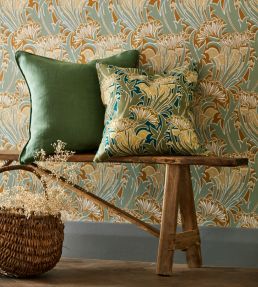 Laceflower Wallpaper by Morris & Co Tobacco/Pistachio