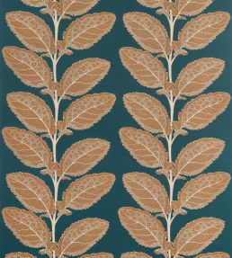 Lacinato Fabric by Thibaut Ochre and Mineral