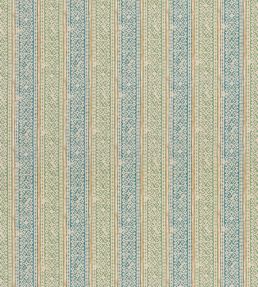 Ladbroke Stripe Fabric by Mulberry Home Teal/Green