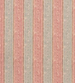 Ladbroke Stripe Fabric by Mulberry Home Teal/Red