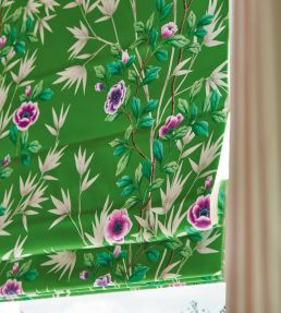 Lady Alford Satin Fabric by Harlequin Apple / Magenta