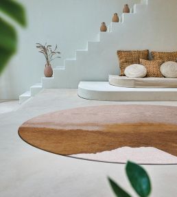 Louis De Poortere Lagoon Round rug Chestnut 115460 Chestnut