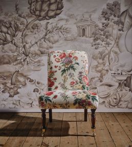 Lakeland Paradis Velvet Fabric by Sanderson Sandstone