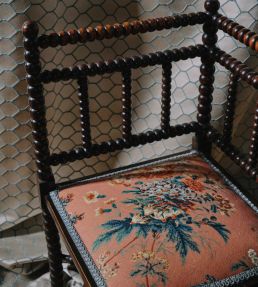 Lakeland Paradis Velvet Fabric by Sanderson Sandstone