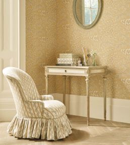 Lamballe Wallpaper by Nina Campbell Blue/Ivory