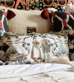 Landhausmode Fabric by MINDTHEGAP Taupe/Blue/Green/Red