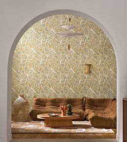 Lanzea Wallpaper by Casamance Sable/vanille