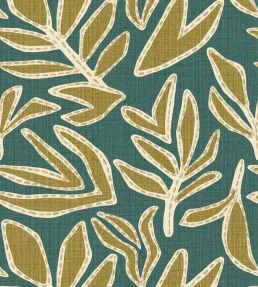 Lanzea Wallpaper by Casamance Emeraude/olive