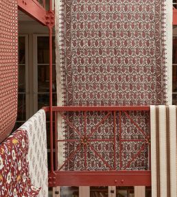 Larissa Wallpaper by Schumacher Burgundy