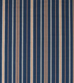 Latimer Stripe Fabric by Sanderson Indigo/Madder