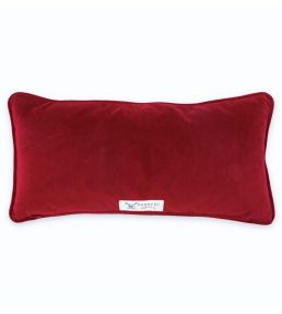 Lattice Cane Cushion 50 x 25cm by Barneby Gates Olive/Red