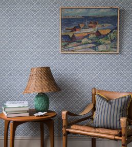 Laura Wallpaper by Langelid Von Bromssen Faded Denim