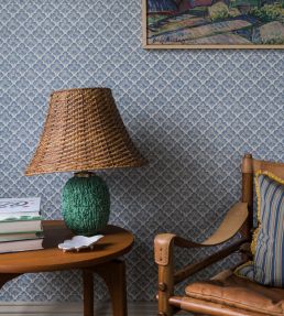 Laura Wallpaper by Langelid Von Bromssen Faded Denim
