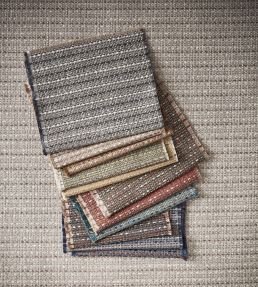 Lavenham Fabric by Osborne & Little Coal / Terracotta