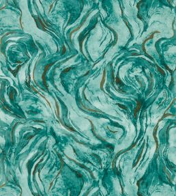 Lavico Wallpaper by Clarke & Clarke Teal
