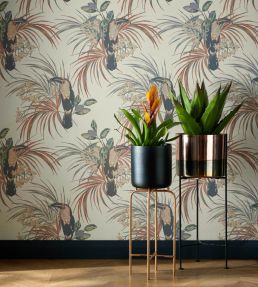 Le Toucan Wallpaper by 1838 Wallcoverings Amber Glow