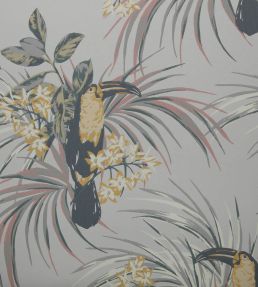 Le Toucan Wallpaper by 1838 Wallcoverings Soft Grey