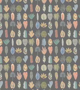 Leaf Boogie Wallpaper by Ohpopsi Charcoal Mix