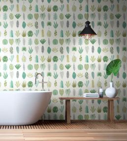 Leaf Boogie Wallpaper by Ohpopsi Duckegg Twist