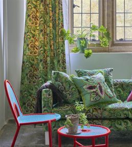 Leaf Glaze Fabric by Designers Guild Emerald