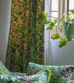 Leaf Glaze Fabric by Designers Guild Emerald