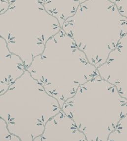 Leaf Trellis Wallpaper by Colefax and Fowler Old Blue