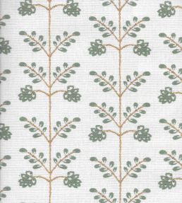 Leaf Trellis Fabric by Kate Medlicott Antique Green