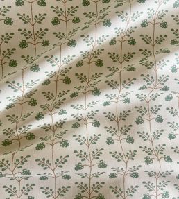Leaf Trellis Fabric by Kate Medlicott Antique Green