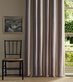 Lechlade Stripe Fabric by Morris & Co Woad/Linen
