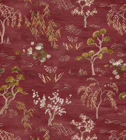 Legendes Wallpaper by Casamance Bordeaux