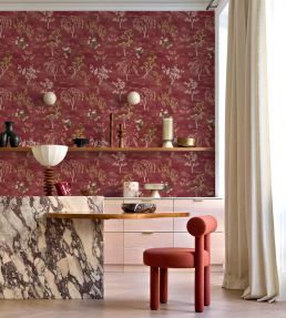 Legendes Wallpaper by Casamance Bordeaux