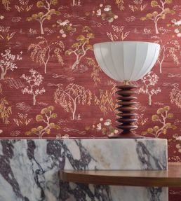 Legendes Wallpaper by Casamance Bordeaux