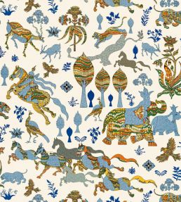 Legends Wallpaper by Scalamandre Tropical Blue