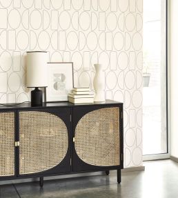 Legerete Wallpaper by Casadeco Beige / Noir Fusain