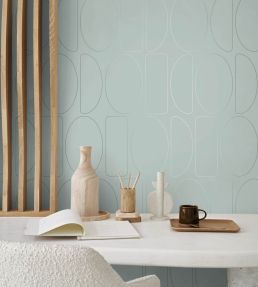 Legerete Wallpaper by Casadeco Bleu Ciel