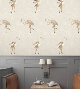 Legs Eleven Flamingo Wallpaper by Woodchip & Magnolia Pink
