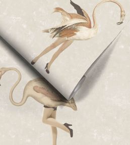 Legs Eleven Flamingo Wallpaper by Woodchip & Magnolia Pink
