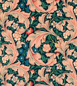 Leicester Velvet Fabric by Morris & Co Cosmo Pink/Indigo