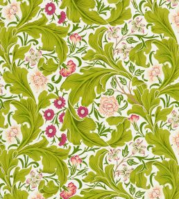 Leicester Fabric by Morris & Co Sour Green/Plum