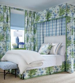Leighton Check Fabric by Anna French Navy