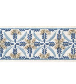 Leila Tape Trimming by Thibaut Stone and Blue