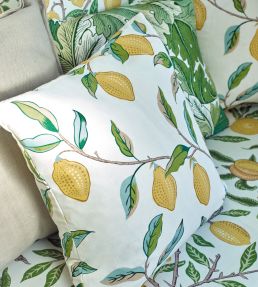 Lemon Tree Fabric by Morris & Co Lemon / Bayleaf
