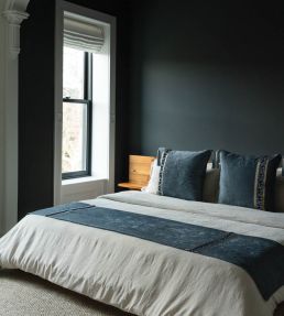 Lennox Velvet Border Trimming by Samuel & Sons Lapis
