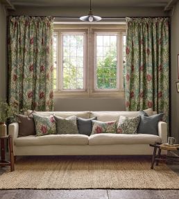Lent Lily Fabric by Morris & Co Plum/Bayleaf
