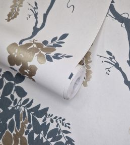 Leonora Wallpaper by 1838 Wallcoverings Gold