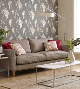 Leonora Wallpaper by 1838 Wallcoverings Grey