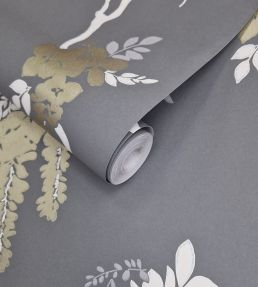 Leonora Wallpaper by 1838 Wallcoverings Grey