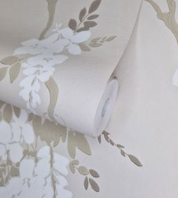 Leonora Wallpaper by 1838 Wallcoverings Ivory