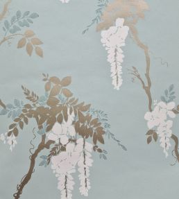 Leonora Wallpaper by 1838 Wallcoverings Teal